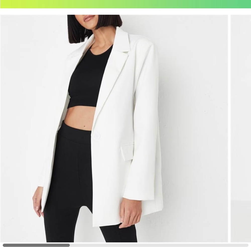 NWT • Missguided White Blazer